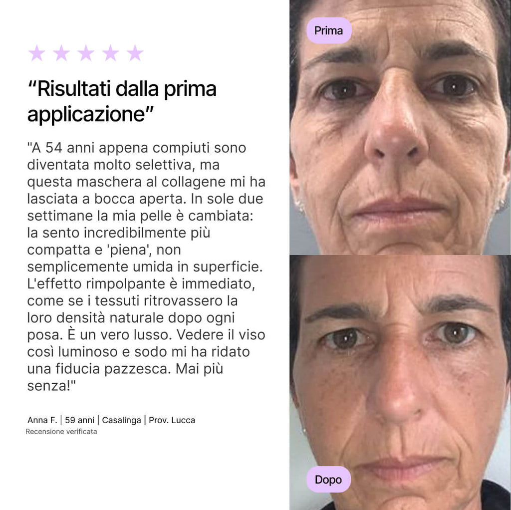 DNA MASK™ I L'unica Maschera Viso che pensa alla Tua Salute perchè usa la molecola RH-1068  - NO SCARTI ANIMALI